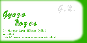 gyozo mozes business card