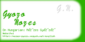 gyozo mozes business card